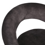 Židle barová, hnědá sametová látka, černá podnož