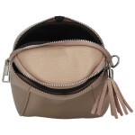 Módní dámská kožená crossbody kabelka Arlete, růžová
