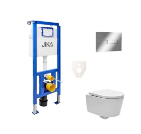 Cenově zvýhodněný závěsný WC set Jika do lehkých stěn / předstěnová montáž + WC SAT Brevis SIKOJSW2 SIKOJSW2