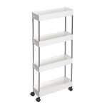 Pojízdný úložný vozík, plast, šedá, APV-E1008 WT