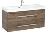 Koupelnová skříňka s umyvadlem SAT Cube Way 100x40 cm dub wellington CUBE2100ZDW CUBE2100ZDW