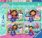 Ravensburger Gabby's Dollhouse 4 v 1 - 12+16+20+24 dílků