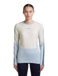 ICEBREAKER Wmns Merino 200 Oasis+ LS Crewe, Zincblu/Ecru Heather/Dawn/Cb (vzorek) velikost: S