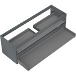 MEXEN - Box-A skříňka pro umyvadlo 140, 2 zásuvky, grafit mat 91AX0-1400-470-2-66