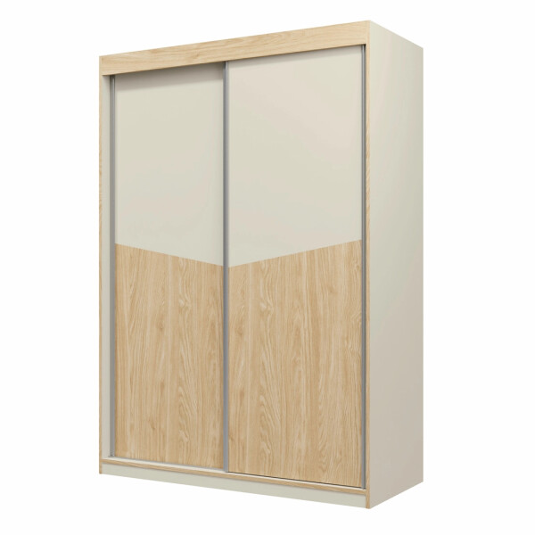 FRONTI Šatní skříň ASTON 150 - dub + béžová 20835