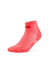 CEP dámské kotníkové běžecké kompresní ponožky ULTRALIGHT 4.0 - neon coral/red Velikost: IV (EUR 40-43)