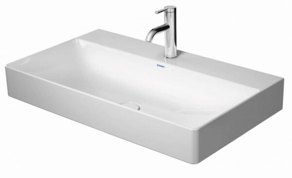 DURAVIT - DuraSquare Umyvadlo 80x47 cm, bez přepadu, s otvorem pro baterii, DuraCeram, bílá 2353800041
