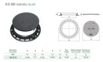 MIDAS KIO poklop z kompozitního materiálu , kulatý 12,5t, DN 800 mm + rám