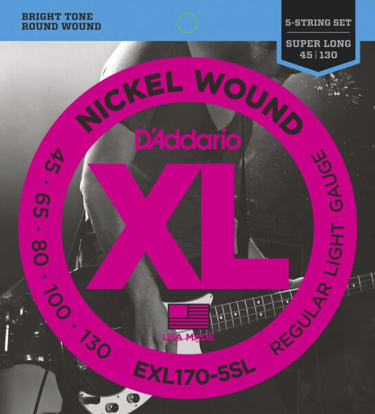 D'Addario EXL 170-5SL Super Long Scale - .045 - .130