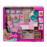 Barbie salón krásy herní set s běloškou