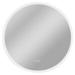 CERANO - Koupelnové LED zrcadlo Blanco, akrylátový rám - bílá lesklá - Ø 80 CER-541639
