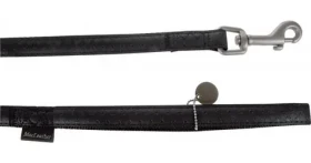 ZOLUX Vodítko pro psy Mac Leather černé / M / 20 mm / 1,2 m (27860)