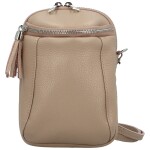 Módní dámská kožená crossbody kabelka Arlete, růžová