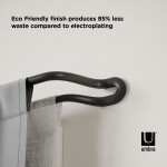 Černá roztažitelná dvojitá garnýž 107-305 cm Umbra MIDNIGHT - pro zatemňovací závěsy