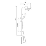 Mereo Sprchová souprava Sonáta a sprchová baterie Sonáta 150 mm CB609