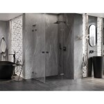 MEXEN/S - Lunar L Duo sprchový kout dveře křídlové pravá 105 x 95, transparent, grafit kartáčovaná 834L-105P-095L-66-00