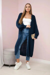Dámský svetr dlouhý kardigan IT-8 Tmavě modrá - K-Fashion UNI tmavě modrá