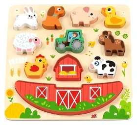 2Kids Toys Balanční puzzle Farma 2 v 1