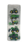 Mamido Farmářský set pěti kovových zemědělských strojů, Traktor, kombajn 1:64 MT1452
