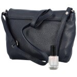 Stylová dámská kožená crossbody kabelka Elwing, tmavě modrá