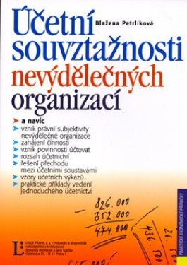 Účetní souvztažnosti nevýdělečných organizací - Blažena Petrlíková