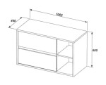 COMAD - Skříňka pod umyvadlo 100cm 2 zásuvky 5907611649886
