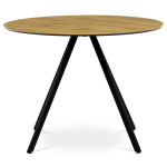 Kulatý jídelní stůl 100x100cm, lamino, dub, HT-R5010 OAK