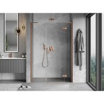 MEXEN/S - Mist-H L sprchové dveře křídlové pravé 125, transparent, měď kartáčovaná 8A5L-125-001-65-00-P