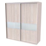 Nábytek Mikulík Skříň FLEXI 2 - 2x dveře dělené sklem MATELUX ROZMĚR: (š/v/h) 180 x 220 x 65 cm