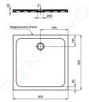 IDEAL STANDARD - Connect 2 Sprchová vanička, 900x900 mm, odtok vpředu, bílá R036201