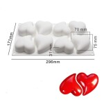 Dortisimo Silikonová forma na pečení/na mražené dezerty Srdíčka (na 8 ks) 29 x 17 cm