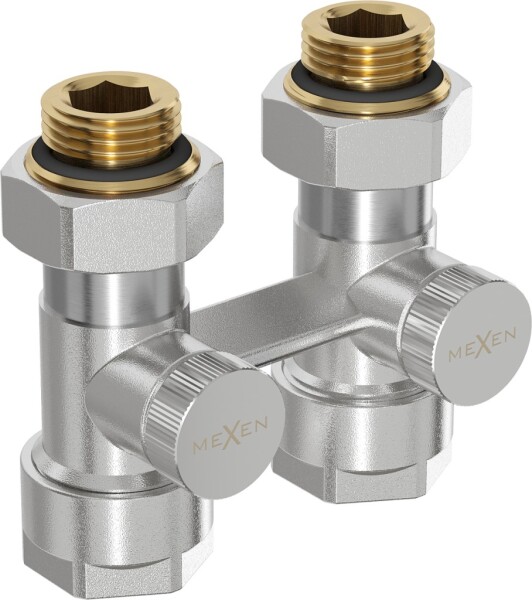 MEXEN - Rovný radiátorový ventil DN50 1/2"x16 mm, nikl W912-016-01