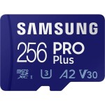 SAMSUNG PRO Plus microSDXC 256 GB + SD adaptér / UHS-1 / Class 10 / U3 / Čtení: 180MBps / Zápis: 130MBps (MB-MD256SA/EU)