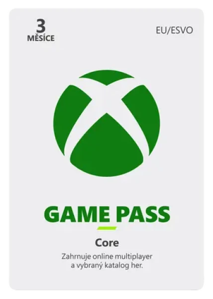 Microsoft Game Pass Core 3m / přístup na 3 měsíce / elektronická licence (3D5-00029)