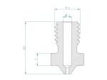 Solidify3D Tryska KALENÁ M6 české výroby 0,6 / 1,75 mm