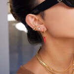 ELENYS Chili – pozlacené náušnice 18K žluté zlato