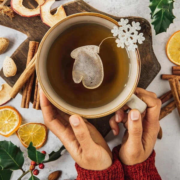 TEA HERITAGE Čaj rooibos s červeným pomerančem Glove – 5 ks, stříbrná barva, papír, textil