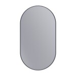 Erga Oval, oválné zrcadlo 50x90cm, černý rám, ERG-V01-OVAL-5090-BK
