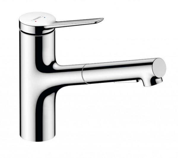 HANSGROHE - Zesis M33 Dřezová baterie 150, s výsuvnou sprškou, EcoSmart, chrom 74810000