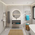 Kielle - Idolio Zrcadlo s LED osvětlením a vyhříváním, průměr 100 cm 50324071