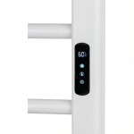 CERANO - Elektrický sušák ručníků Ramus, s displejem - 160W - bílá matná - 1400x30 mm CER-683551