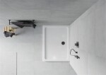 MEXEN/S - Flat sprchová vanička obdélníková slim 100 x 90, bílá + černý sifon 40109010B