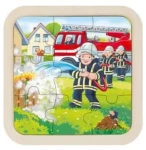 GOKI Dřevěné puzzle Hasiči