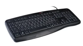 C-TECH KB-107 USB černá / Ergonomická klávesnice / membránová / USB / CZ/SK layout (8594125010386)