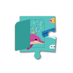 Mudpuppy Puzzle - Lift-the-flap - Oceán (12 dílků)