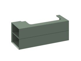 RAVAK - Lite Umyvadlová skříňka 120x45x43 cm, 2 zásuvky, Grey Green X000001882