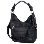 Stylová dámská koženková kabelka na rameno Tripa, tmavě modrá