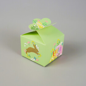 Cake star Velikonoční krabička světle zelená 10x10x7,5cm