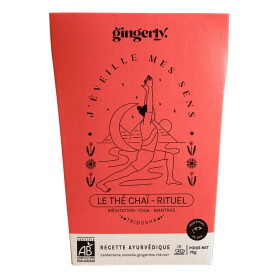 GINGERLY BIO sypaný čaj – Probouzím své smysly 70 g, červená barva, papír