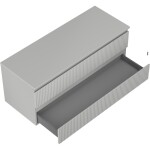 MEXEN/S - Rivel koupelnová skříňka pod umyvadlo 120 cm s deskou, 2 zásuvky, reliéf , šedá mat 91A20-12047-2-BFFC62